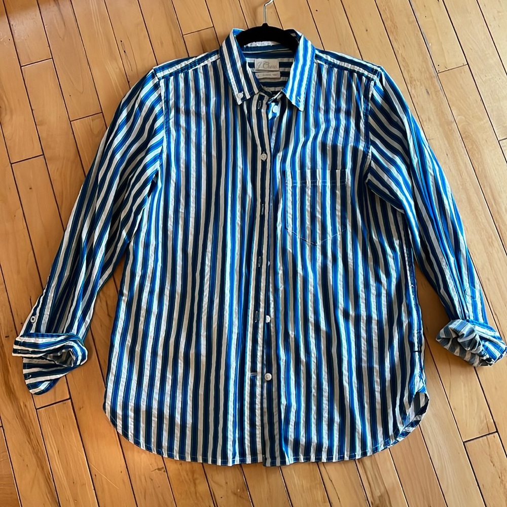 Striped Cotton Poplin Button Down Wmns